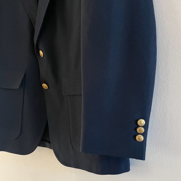 Perma-Prest Navy Suit Jacket - Picture 6 of 11